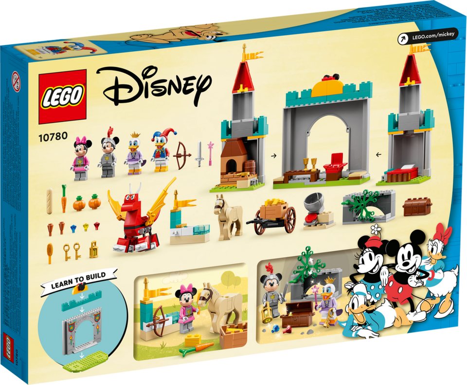 LEGO® LEGO Disney: 10780 - Mickey and Friends Mickys Burgabenteuer Konstruktionsspielsteine, (Set)