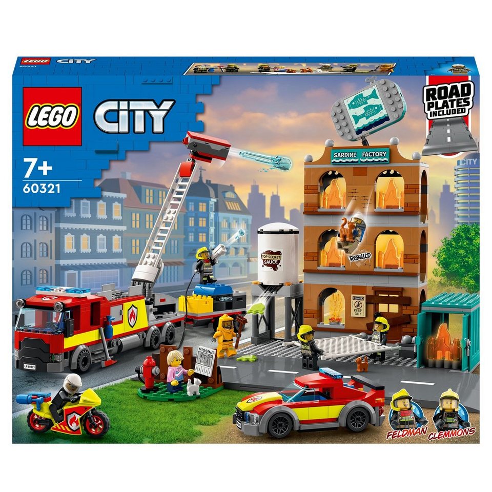 LEGO® LEGO Feuerwehreinsatz mit Löschtruppe Konstruktionsspielsteine