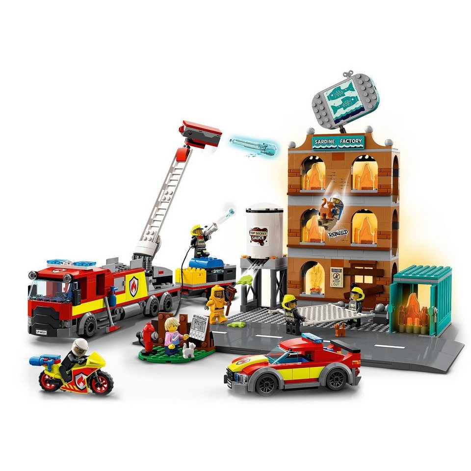 LEGO® LEGO Feuerwehreinsatz mit Löschtruppe Konstruktionsspielsteine