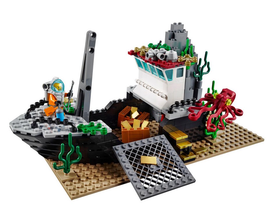 LEGO® LEGO® City 60095 Tiefsee-Expeditionsschiff Konstruktionsspielsteine, (717 St)