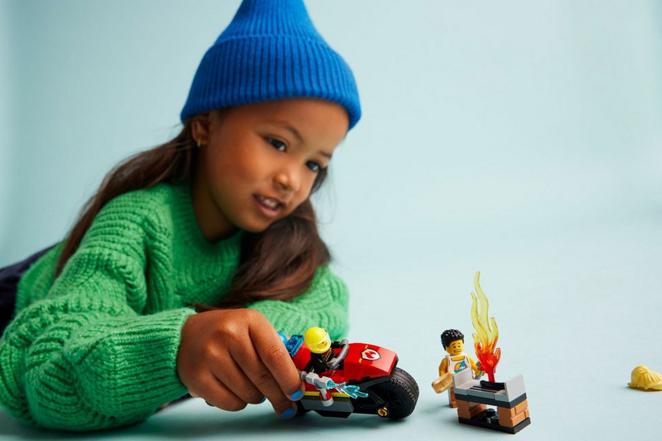 LEGO® LEGO® City 60410 Feuerwehrmotorrad Konstruktionsspielsteine, (57 St)