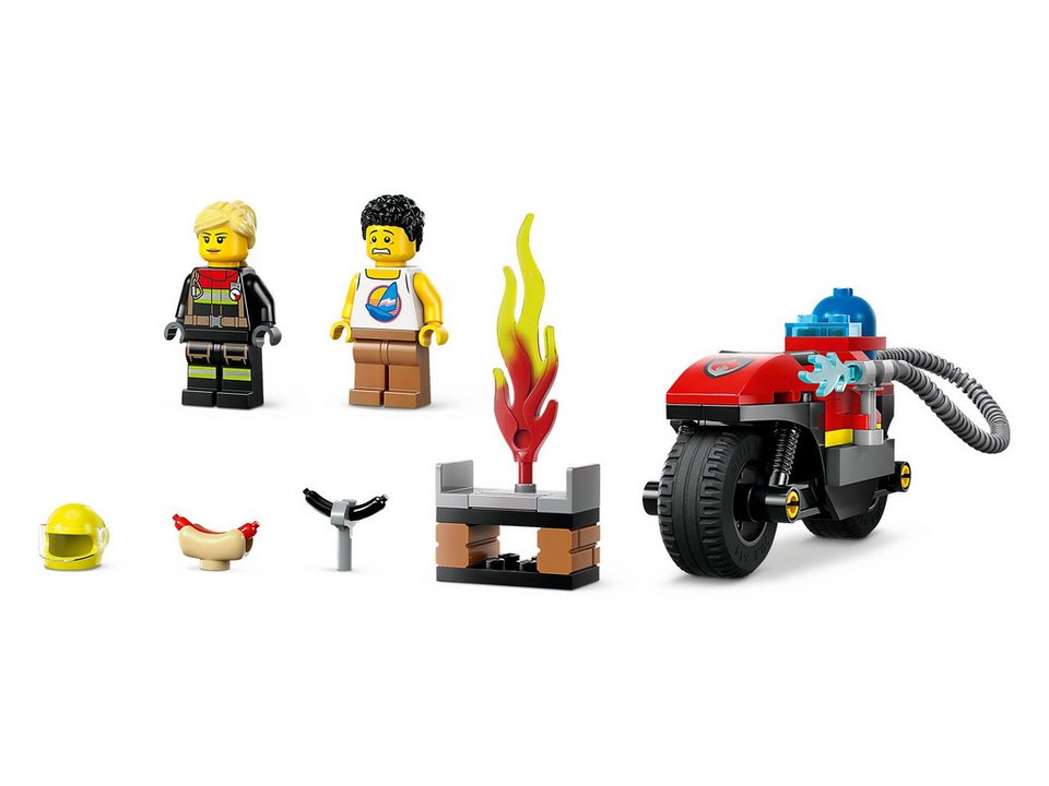 LEGO® LEGO® City 60410 Feuerwehrmotorrad Konstruktionsspielsteine, (57 St)