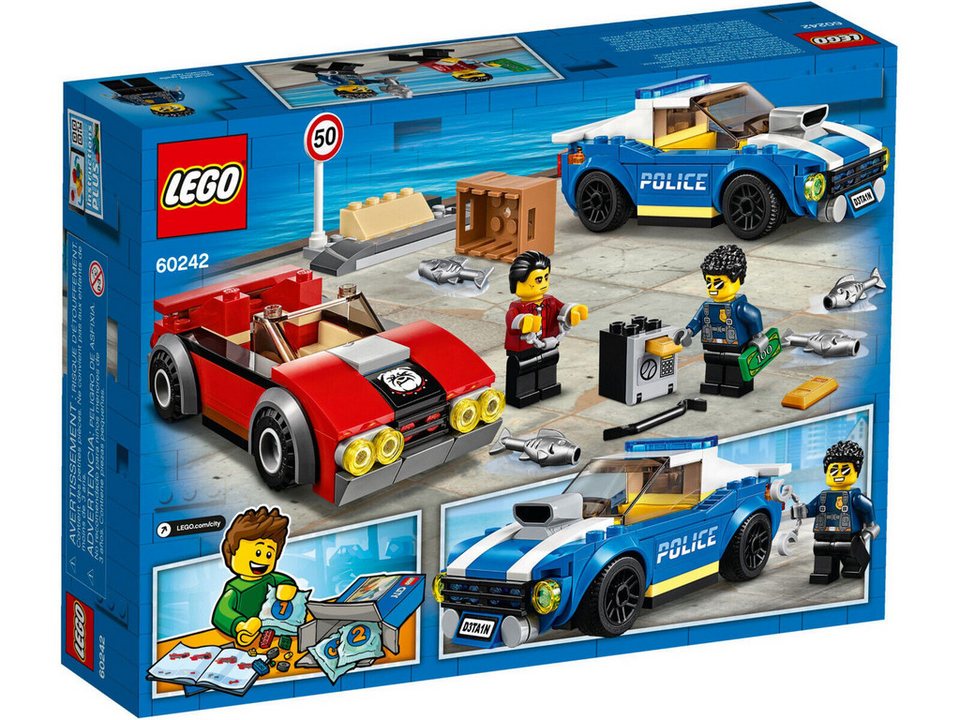 LEGO® LEGO® City Festnahme auf der Autobahn - 60242 Teile 185x Spielbausteine, (Bausteine, 185 St., Kreativ-Set), Made in Europe