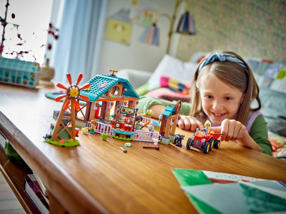 LEGO® LEGO® Friends 42617 Auffangstation für Farmtiere Konstruktionsspielsteine, (489 St)