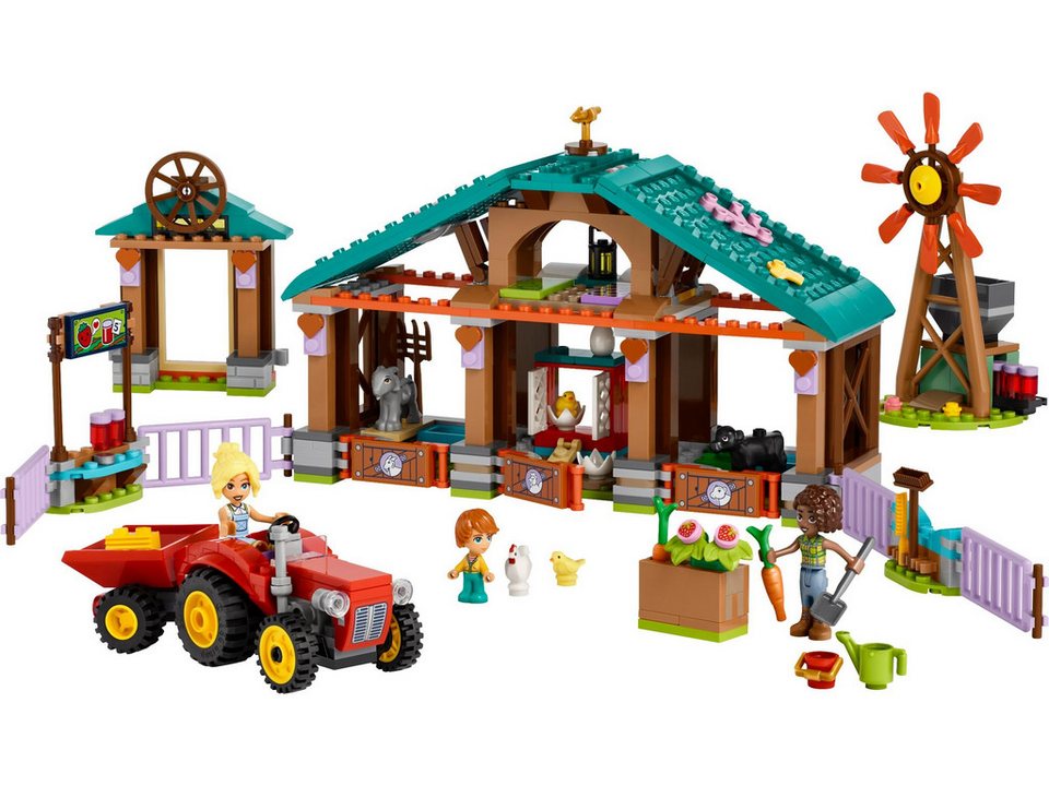 LEGO® LEGO® Friends 42617 Auffangstation für Farmtiere Konstruktionsspielsteine, (489 St)