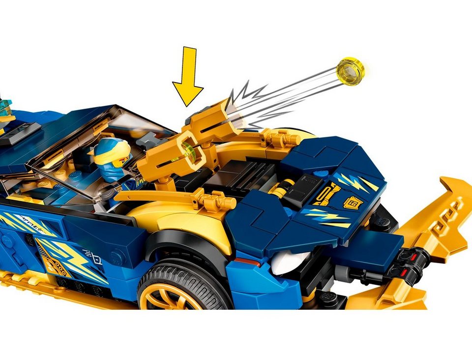 LEGO® LEGO® NINJAGO® 71776 Jays und Nyas Rennwagen EVO Konstruktionsspielsteine, (536 St)