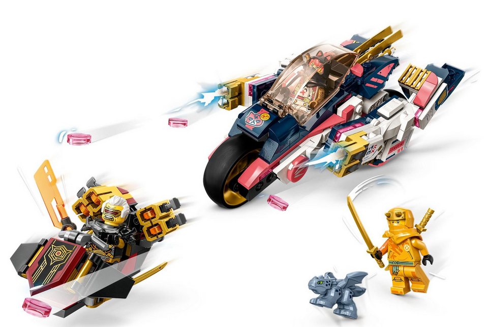 LEGO® LEGO® NINJAGO® 71792 Soras Mech-Bike Konstruktionsspielsteine, (384 St)
