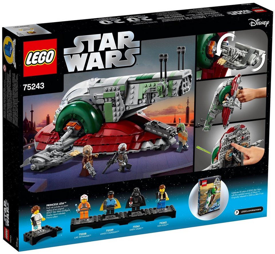 LEGO® LEGO® Star Wars 75243 Slave I – 20 Jahre LEGO Star Wars Konstruktionsspielsteine, (1007 St)