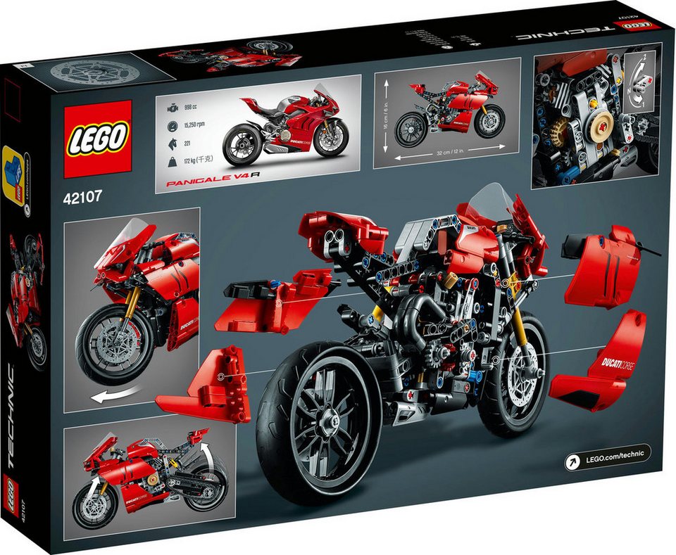 LEGO® LEGO® Technic: 42107 - Ducati Panigale V4 R - EOL 2023 Konstruktionsspielsteine, (Set)