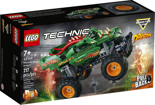 LEGO® LEGO® Technic End-Of-Live Set Monster Jam™ Dragon™ - 42149 Teile 217x Spielbausteine, (Bausteine, 217 St., Kreativ-Set), Made in Europe