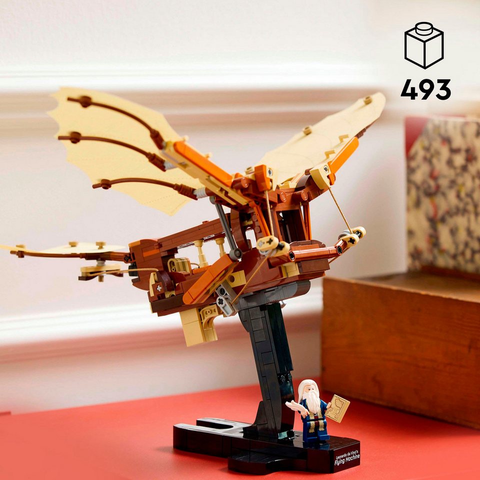 LEGO® Leonardo da Vincis Fluggerät (10363), LEGO Icons Konstruktionsspielsteine, (493 St), Made in Europe