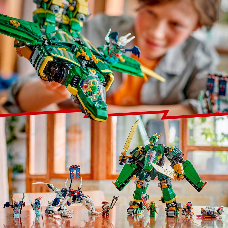LEGO® Lloyds Jet-Mech (71845), LEGO Ninjago Konstruktionsspielsteine, (1112 St), Made in Europe