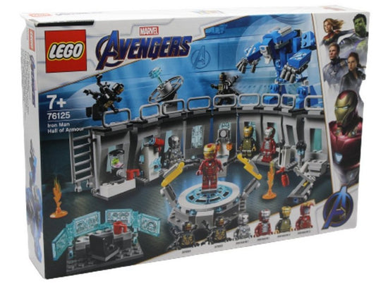 LEGO® Marvel Avengers 76125 Iron Mans Werkstatt EOL Sammler Spielzeug Konstruktionsspielsteine, (Set, 524 St), Werkstattmodule frei kombinierbar