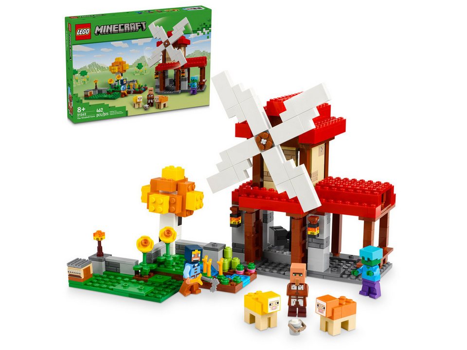 LEGO® Minecraft 21262 Die Windmühlenfarm Spielbausteine, (Set, 462 St., Set)