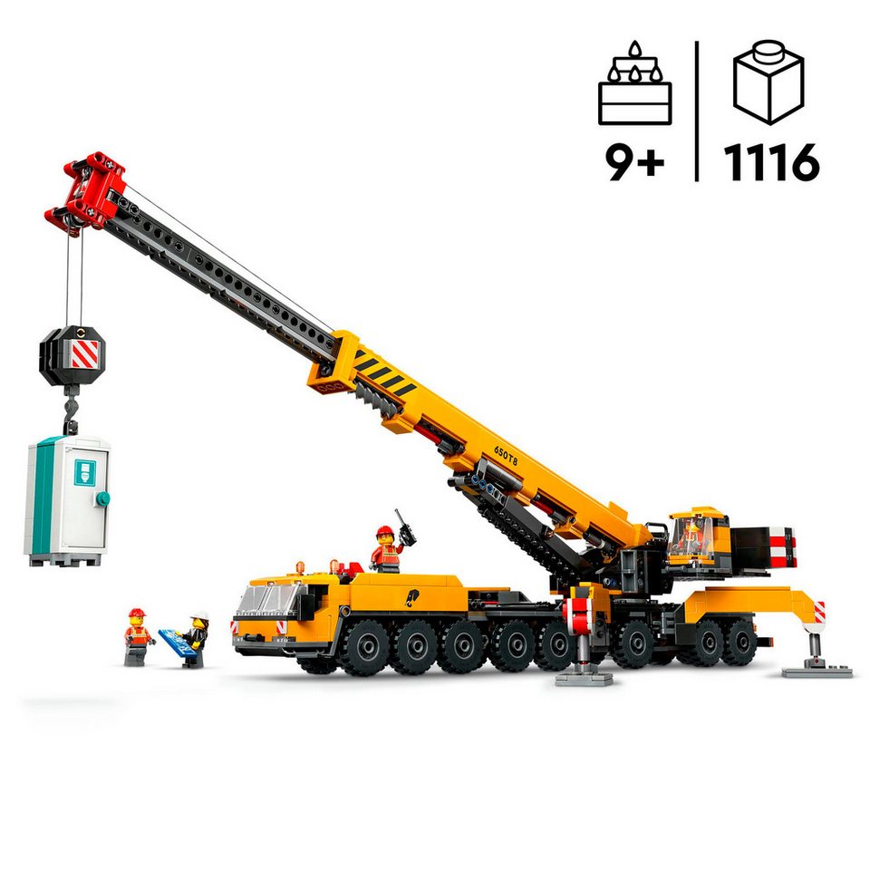 LEGO® Mobiler Baukran (60409), LEGO City Konstruktionsspielsteine, (1116 St), Made in Europe