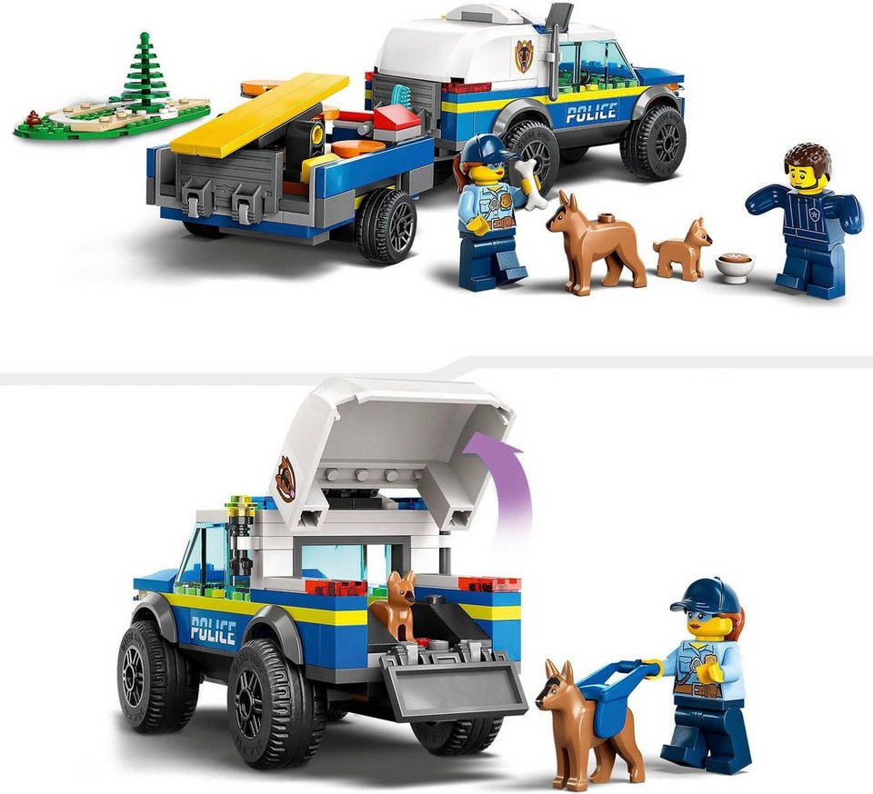 LEGO® Mobiles Polizeihunde-Training (60369), LEGO® City Konstruktionsspielsteine, (197 St), Made in Europe
