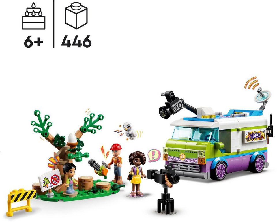 LEGO® Nachrichtenwagen (41749), LEGO® Friends Konstruktionsspielsteine, (446 St), Made in Europe