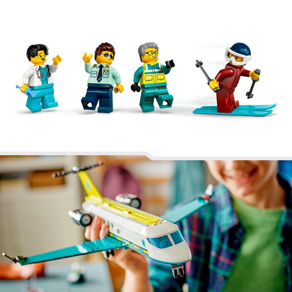 LEGO® Notfallrettungsflugzeug (60465), LEGO City Konstruktionsspielsteine, (403 St), Made in Europe