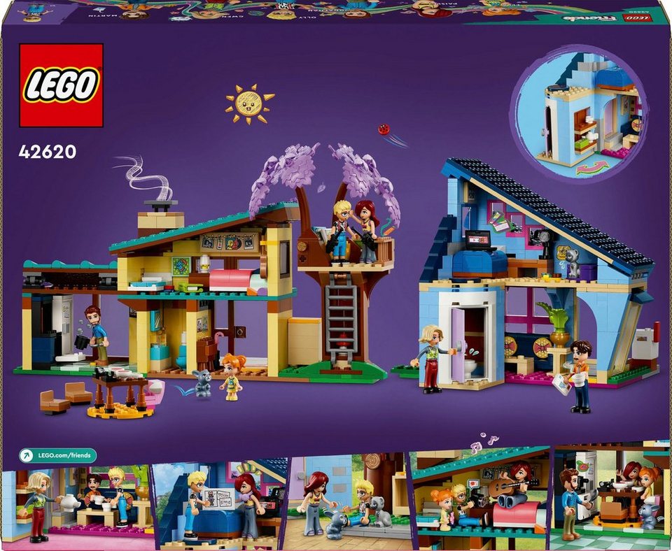 LEGO® Ollys und Paisleys Familien Haus (42620), LEGO Friends Konstruktionsspielsteine, (1126 St), Made in Europe