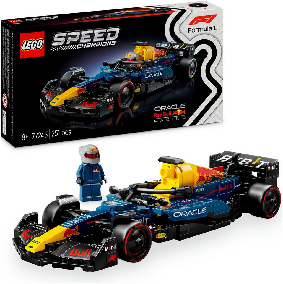 LEGO® Oracle Red Bull Racing RB20 F1® Rennauto (77243) Konstruktionsspielsteine, (251 St), LEGO® Speed Champions; Made in Europe