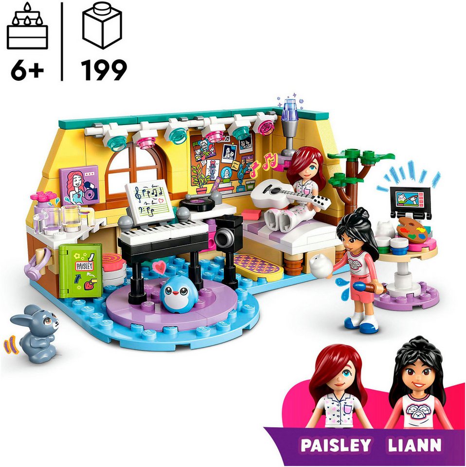 LEGO® Paisleys Zimmer (42647), LEGO Friends Konstruktionsspielsteine, (199 St), Made in Europe