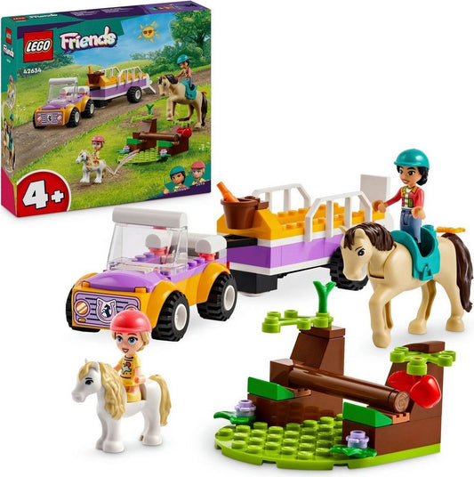LEGO® Pferde- und Pony-Anhänger (42634), LEGO Friends Konstruktionsspielsteine, (105 St), Made in Europe