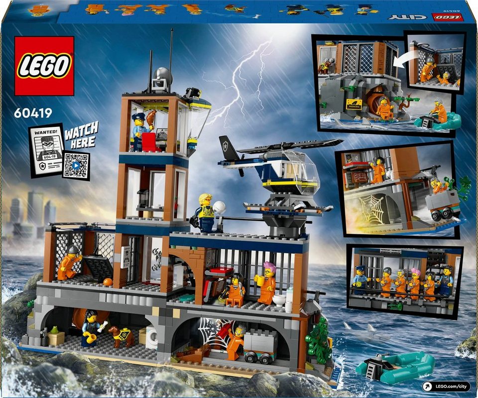 LEGO® Polizeistation auf der Gefängnisinsel (60419), LEGO City Konstruktionsspielsteine, (980 St), Made in Europe