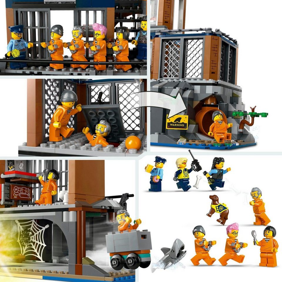 LEGO® Polizeistation auf der Gefängnisinsel (60419), LEGO City Konstruktionsspielsteine, (980 St), Made in Europe