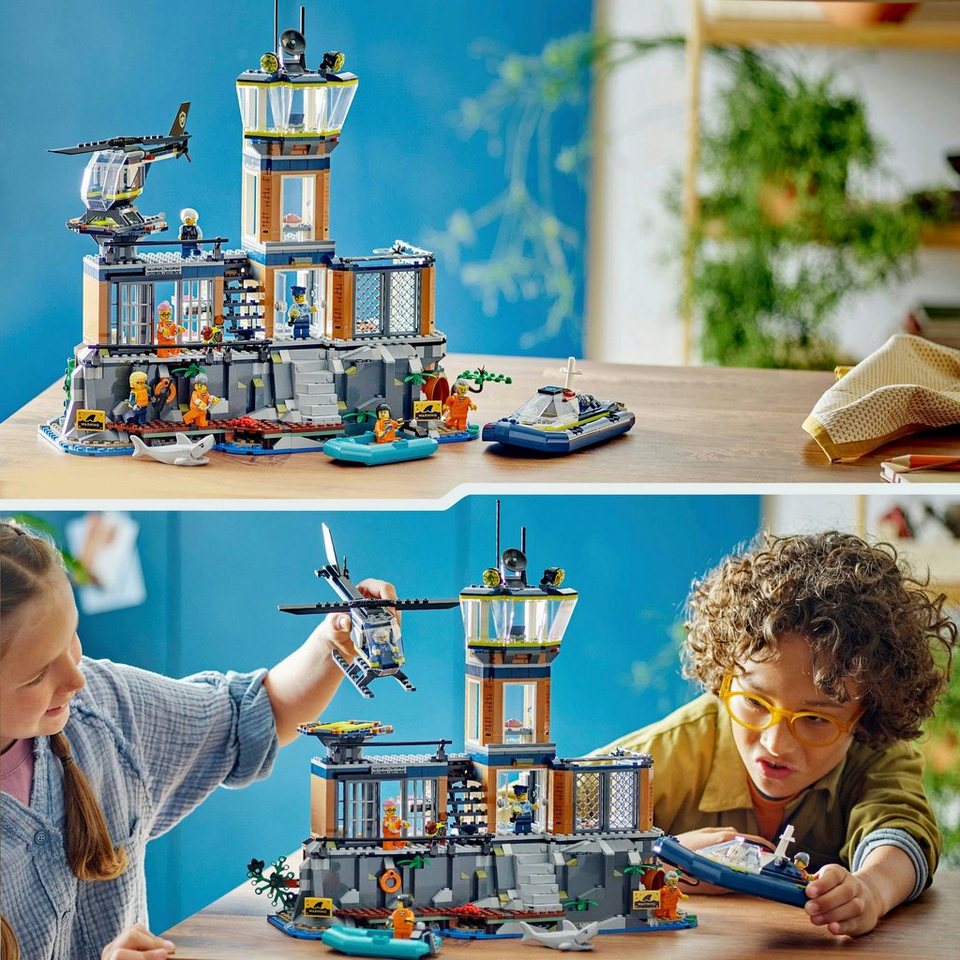 LEGO® Polizeistation auf der Gefängnisinsel (60419), LEGO City Konstruktionsspielsteine, (980 St), Made in Europe
