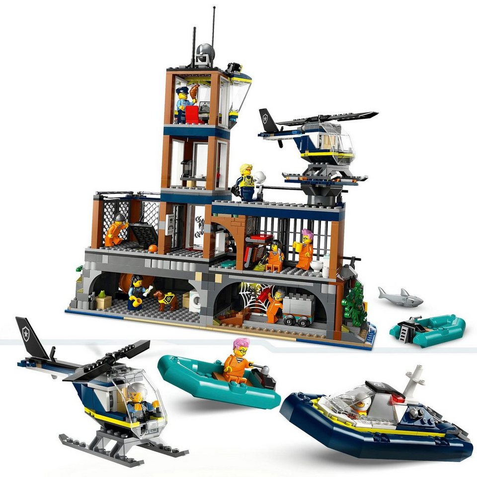 LEGO® Polizeistation auf der Gefängnisinsel (60419), LEGO City Konstruktionsspielsteine, (980 St), Made in Europe