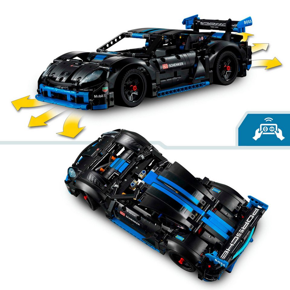 LEGO® Porsche GT4 e-Performance Rennwagen (42176), LEGO Technic Konstruktionsspielsteine, (834 St), Made in Europe