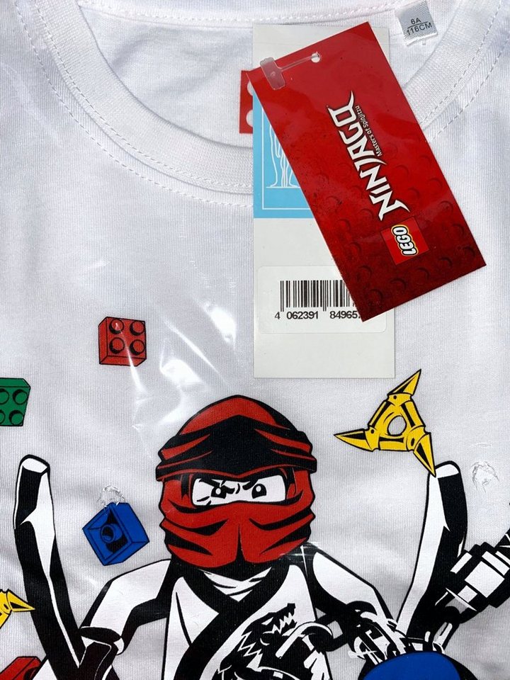 LEGO® Print-Shirt LEGO® Ninjago T-Shirt Jungen + Mädchen Gr. 104 116 128 140 weiß