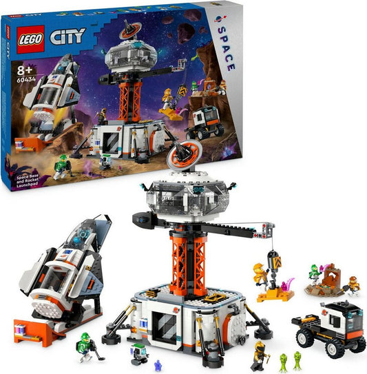 LEGO® Raumbasis mit Startrampe (60434), LEGO City Konstruktionsspielsteine, (1422 St), Made in Europe