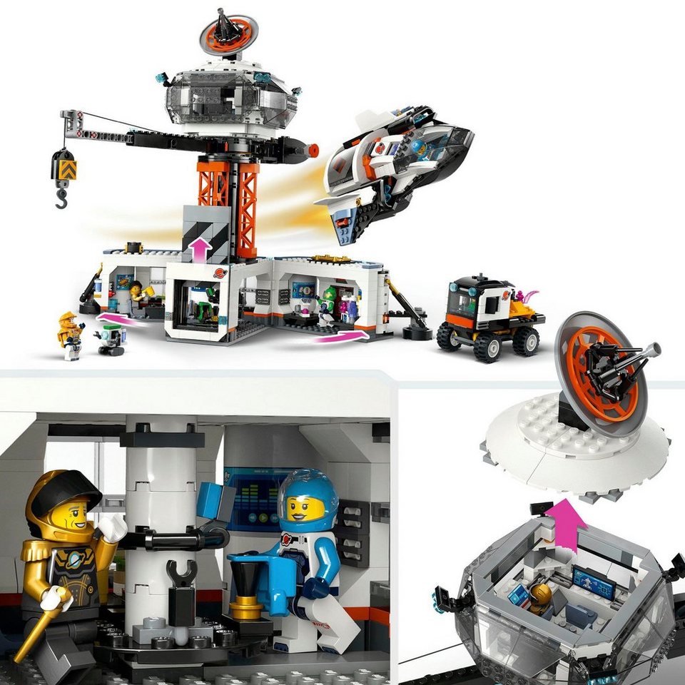 LEGO® Raumbasis mit Startrampe (60434), LEGO City Konstruktionsspielsteine, (1422 St), Made in Europe