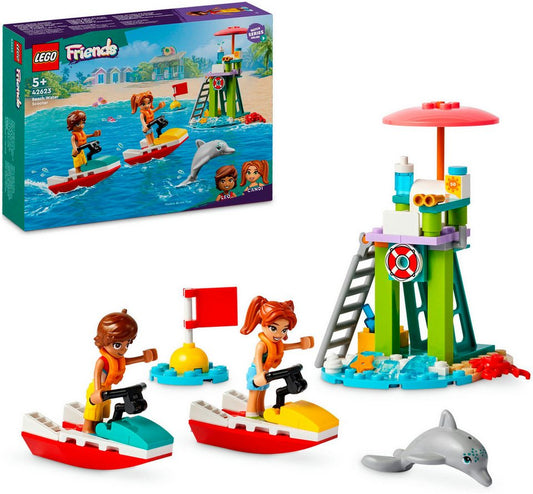 LEGO® Rettungsschwimmer Aussichtsturm mit Jetskis (42623), LEGO Friends Konstruktionsspielsteine, (84 St), Made in Europe