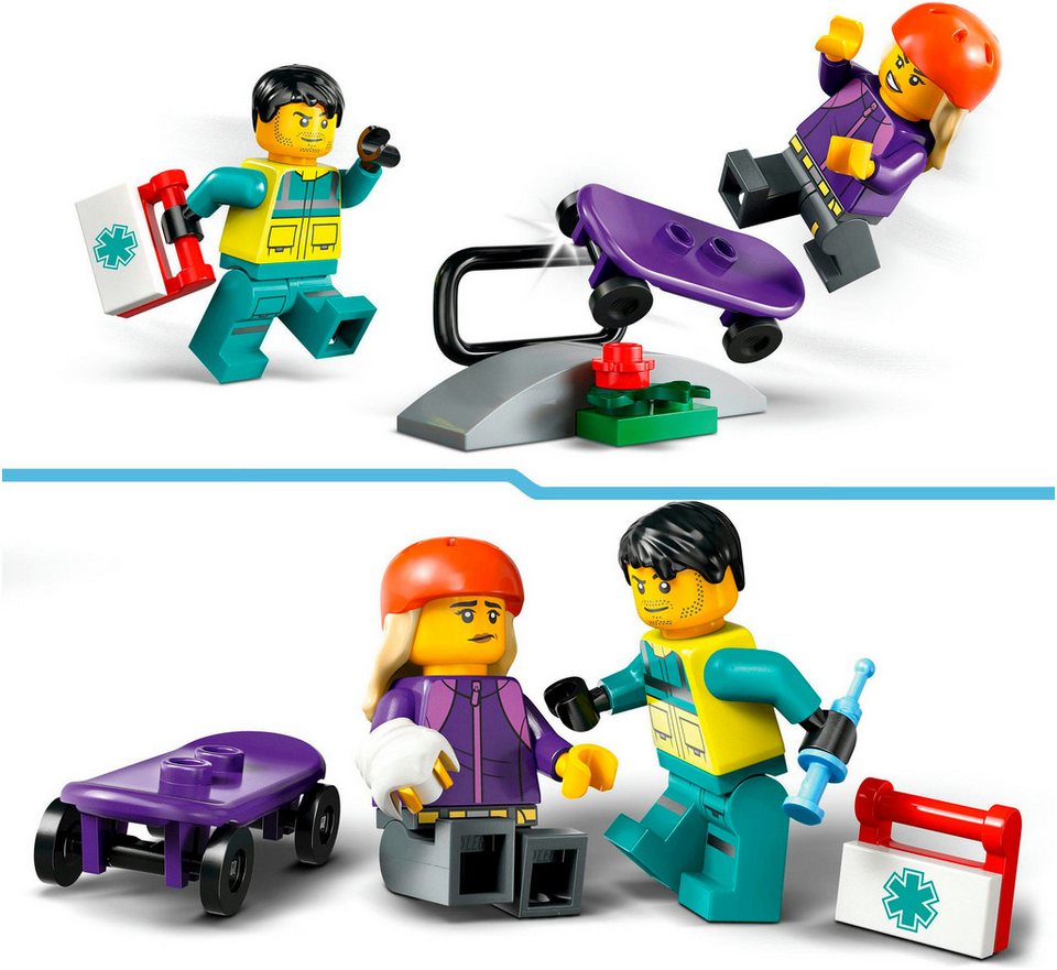LEGO® Rettungswagen (60451), LEGO City Konstruktionsspielsteine, (184 St), Made in Europe