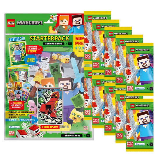 LEGO® Sammelkarte LEGO Minecraft Serie 1 Trading Cards - 1 Starter + 10 Booster