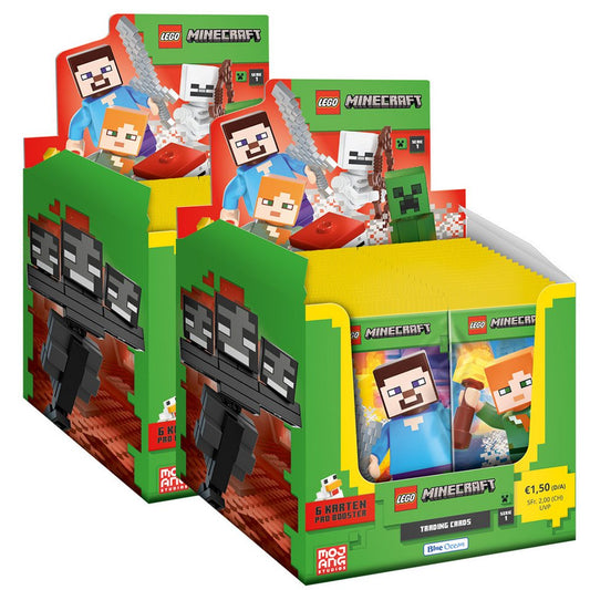 LEGO® Sammelkarte LEGO Minecraft Serie 1 Trading Cards - 2 Display (100 Booster)