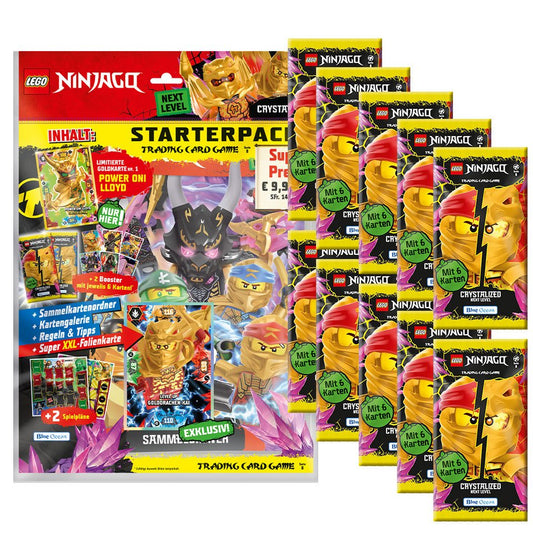 LEGO® Sammelkarte LEGO Ninjago Serie 8 NEXT LEVEL Trading Cards - 1 Starter + 10 Booster