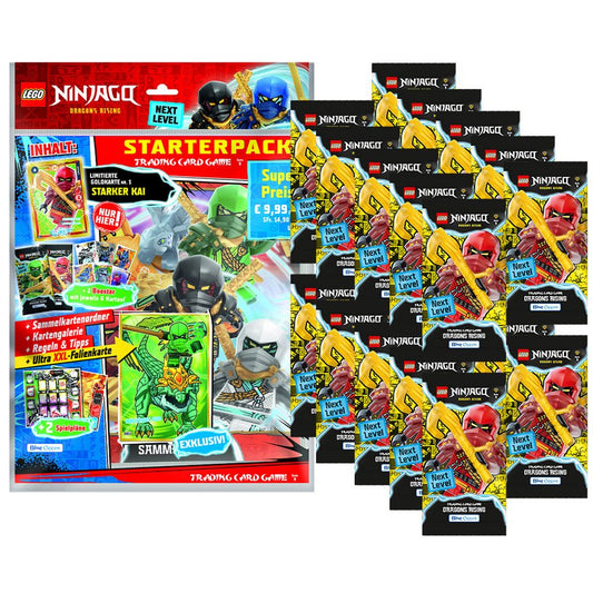 LEGO® Sammelkarte LEGO Ninjago Serie 9 NEXT LEVEL Trading Cards - 1 Starter + 20 Booster