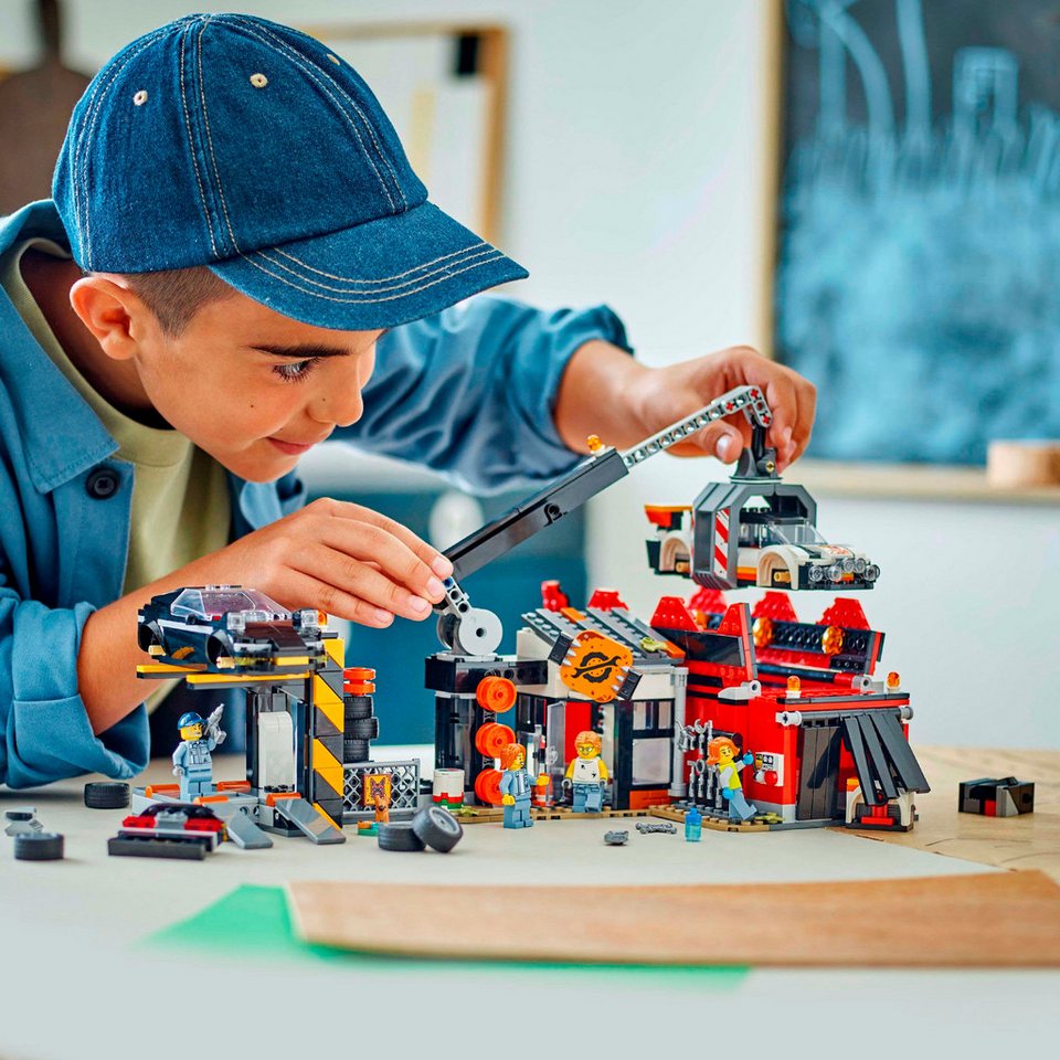 LEGO® Schrottplatz mit Autos (60472), LEGO City Konstruktionsspielsteine, (871 St), Made in Europe