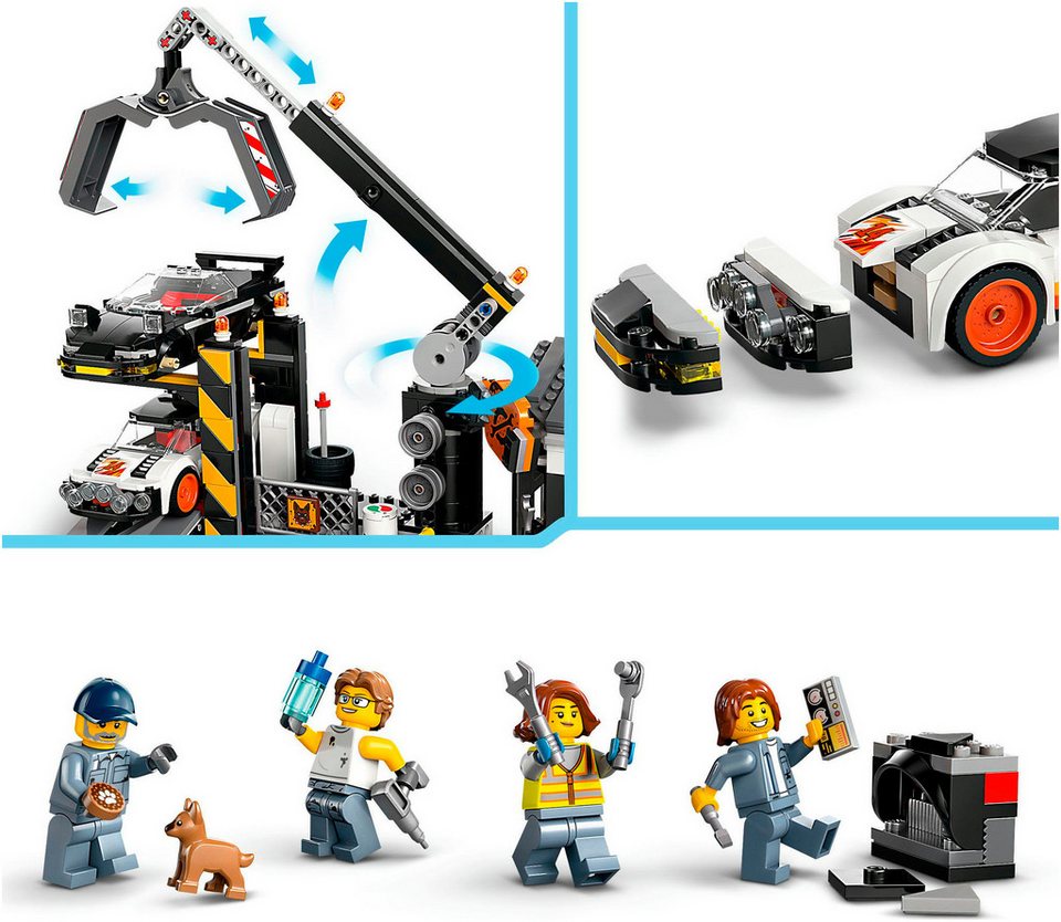 LEGO® Schrottplatz mit Autos (60472), LEGO City Konstruktionsspielsteine, (871 St), Made in Europe