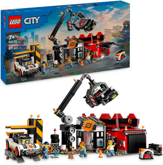 LEGO® Schrottplatz mit Autos (60472), LEGO City Konstruktionsspielsteine, (871 St), Made in Europe