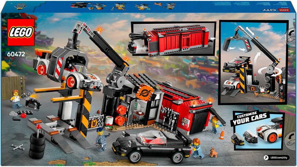 LEGO® Schrottplatz mit Autos (60472), LEGO City Konstruktionsspielsteine, (871 St), Made in Europe