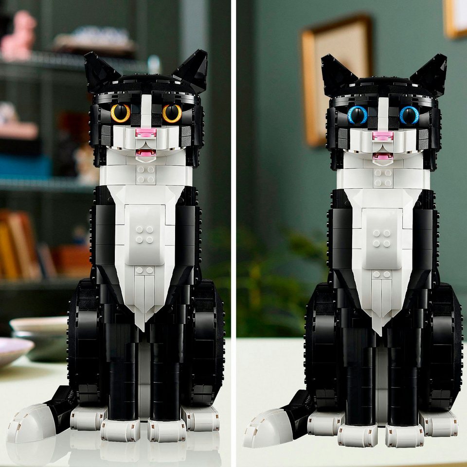 LEGO® Schwarz-weiße Katze (21349), LEGO Ideas Konstruktionsspielsteine, (1710 St), Exklusives Set; Made in Europe