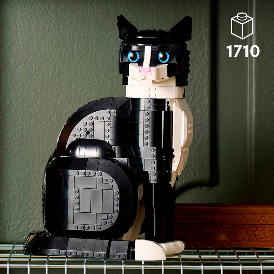 LEGO® Schwarz-weiße Katze (21349), LEGO Ideas Konstruktionsspielsteine, (1710 St), Exklusives Set; Made in Europe