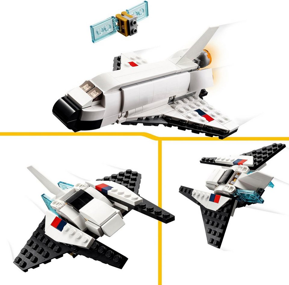 LEGO® Spaceshuttle (31134), LEGO® Creator 3in1 Konstruktionsspielsteine, (144 St)