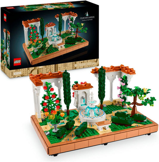 LEGO® Springbrunnengarten (10359), LEGO Icons Konstruktionsspielsteine, (1302 St), Made in Europe
