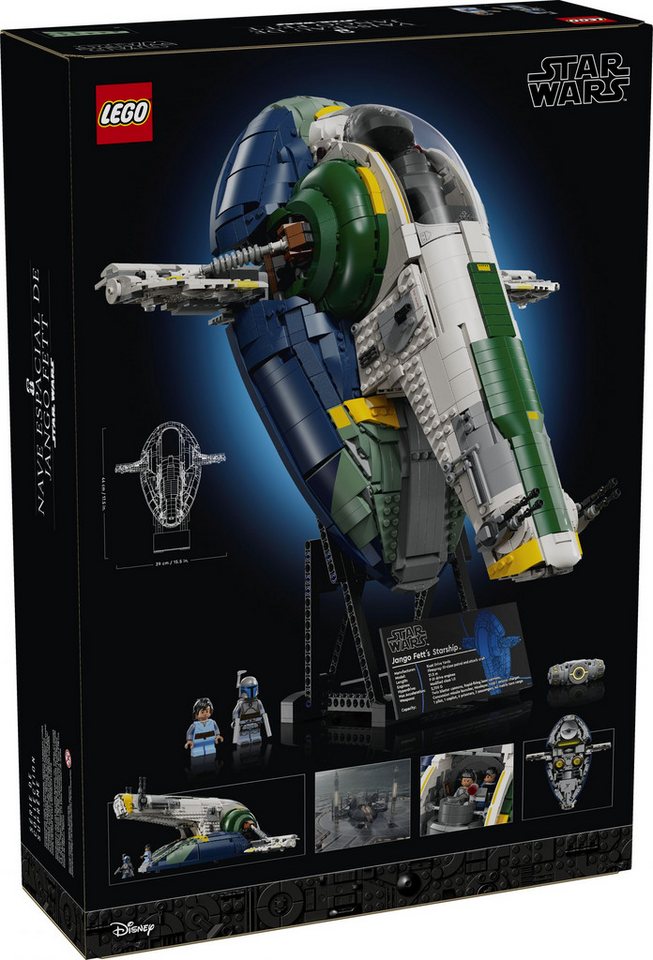 LEGO® Star Wars 75409 Jango Fetts Sternenschiff der Firespray-Klasse Konstruktionsspielsteine