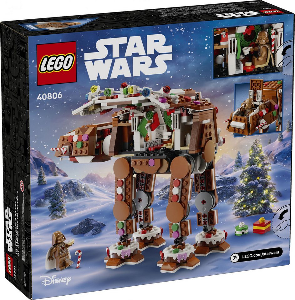 LEGO® Star Wars - Lebkuchen AT-AT (40806) Konstruktions-Spielset, (697 St), Inkl. Darth Vader Minifigur